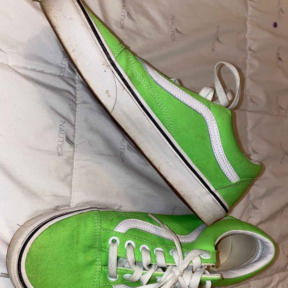 Vans 8.5 Neon Green Old Skool - Picture 2 of 5